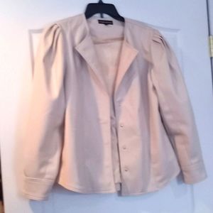 Beautiful light beige faux leather jacket, Catherine Malandrino